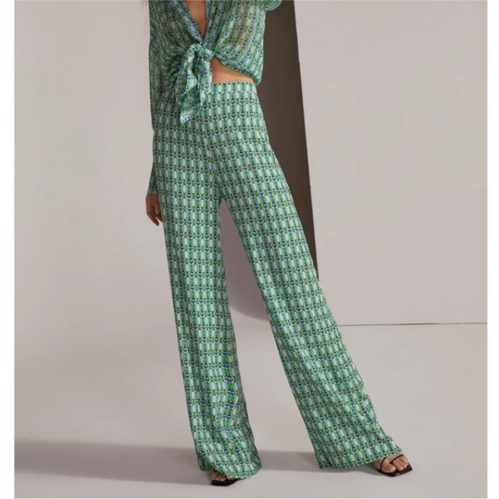 Favorite Daughter The Friday Pant High Rise Wide Leg In Retro Mosaic Print